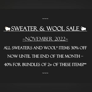 🐏SWEATER & WOOL SALE🐑 - NOV 2022